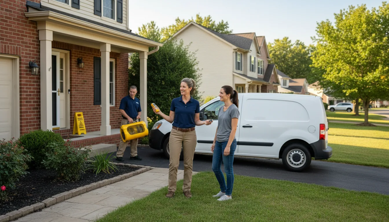 Residential water damage restoration in Hillpoint, WI